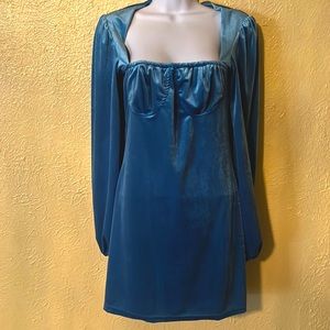 Sky blue velvet dress size 10